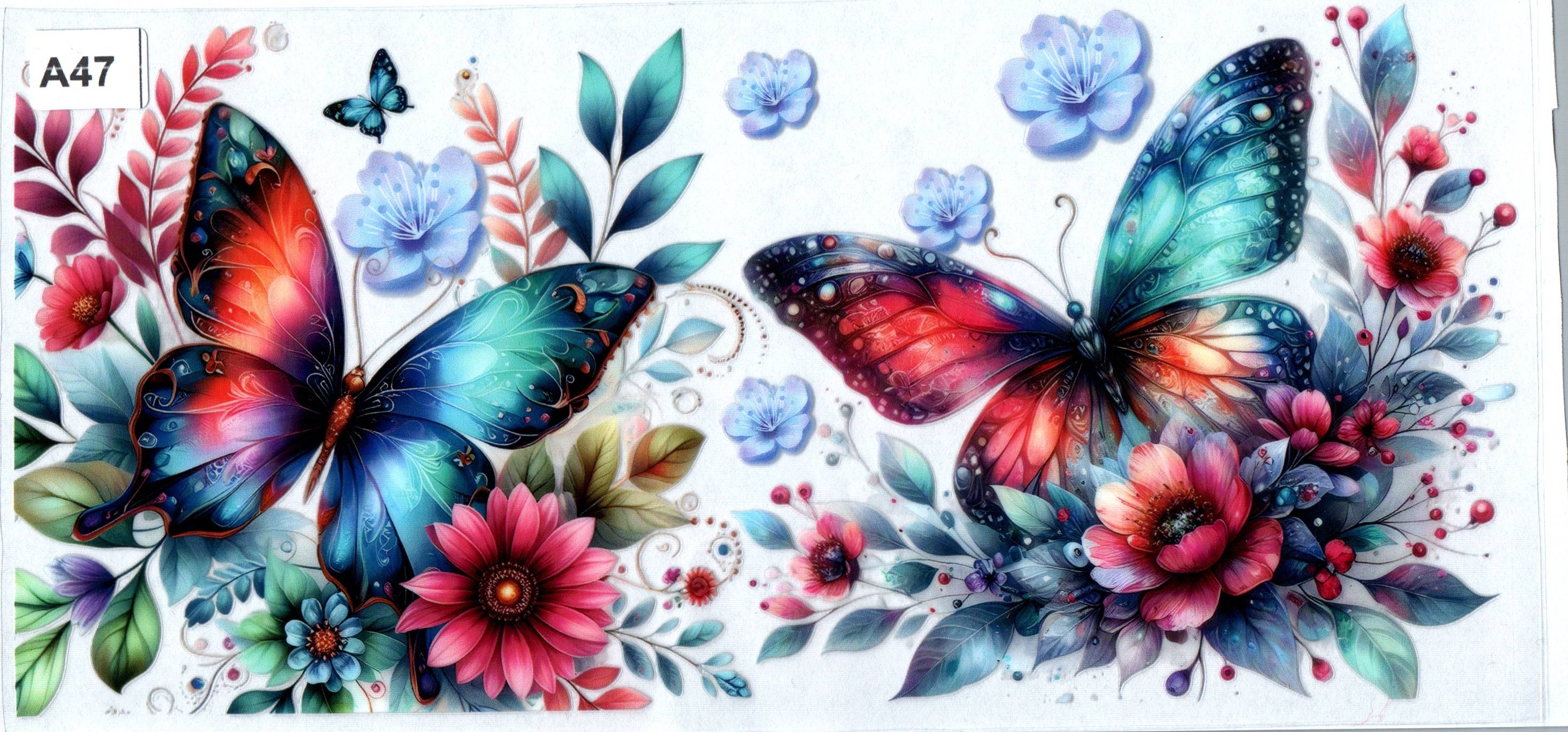 A47 Butterfly and Flowers