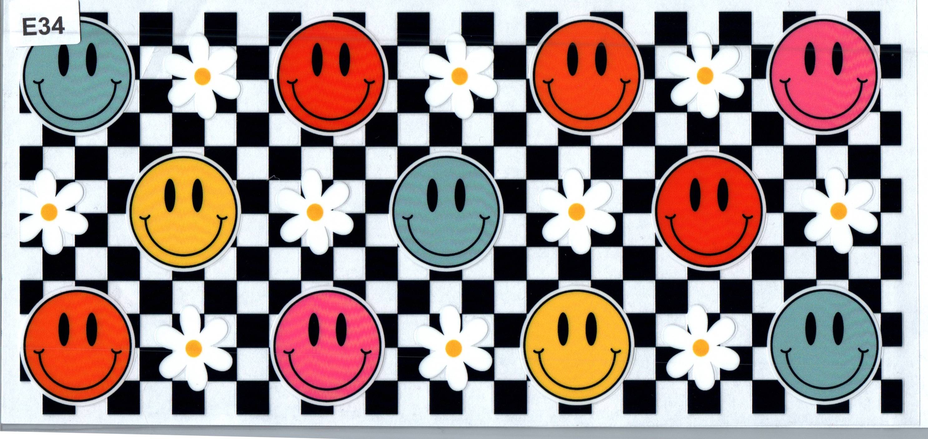 E34 Flower and Smiley Faces
