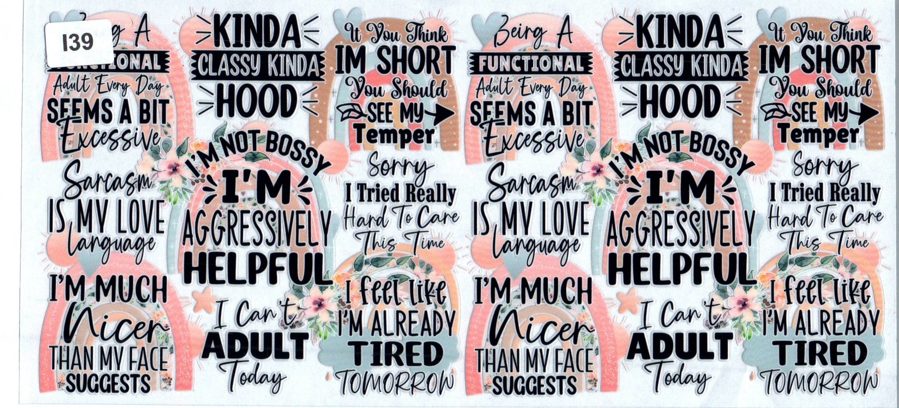 !39 Adult & Sarcastic