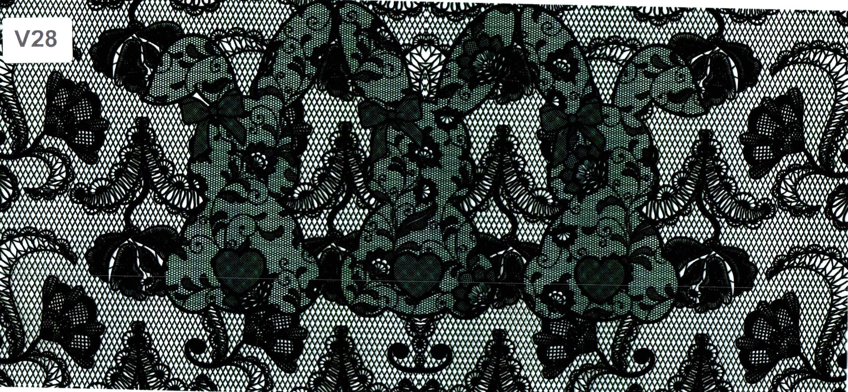 V28 Black Lace Bunny Easter