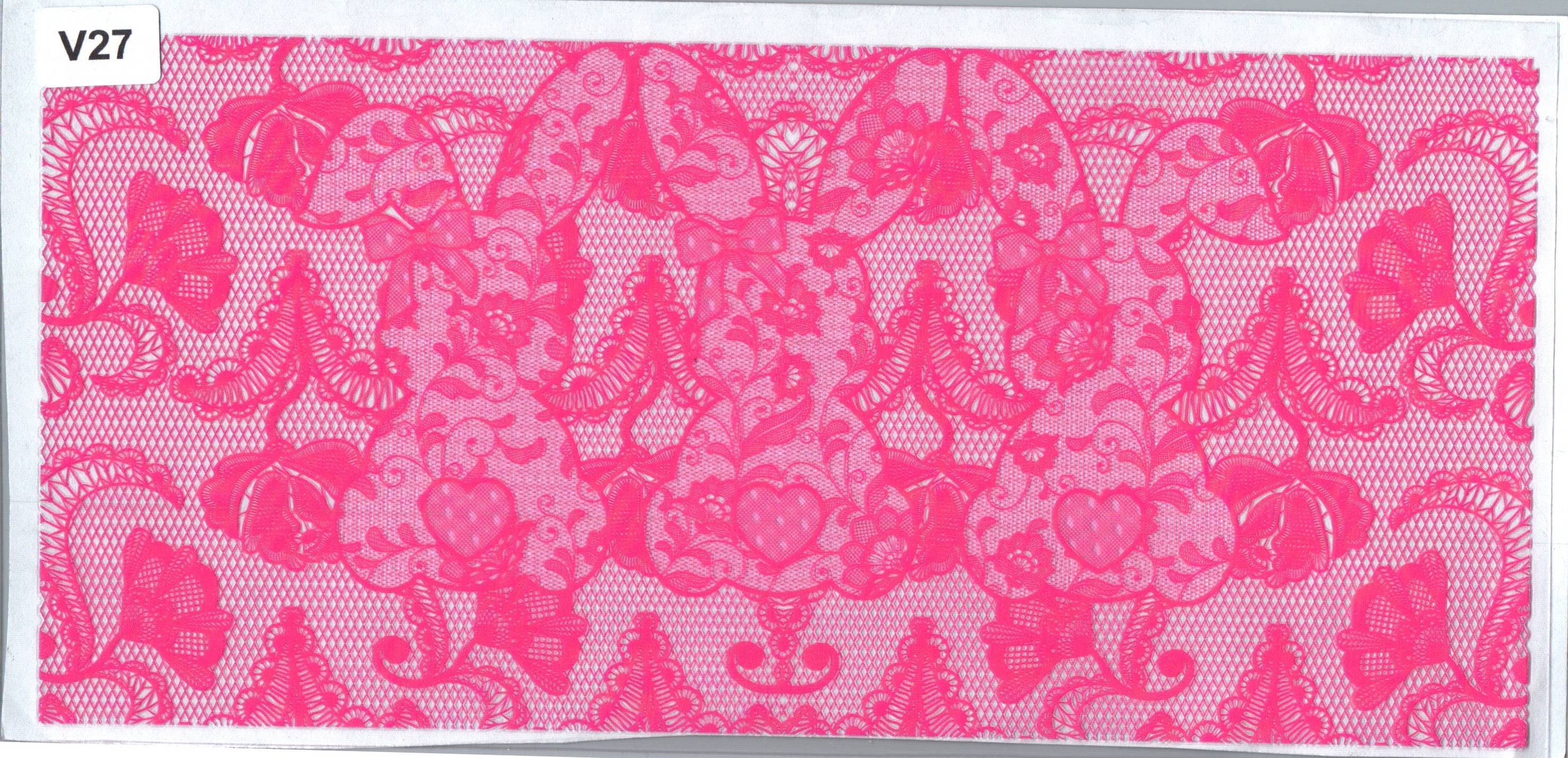 V27 Pink Lace Bunny Easter